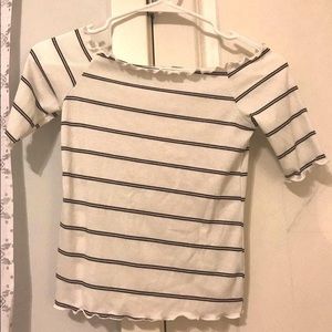 lettuce edge striped top